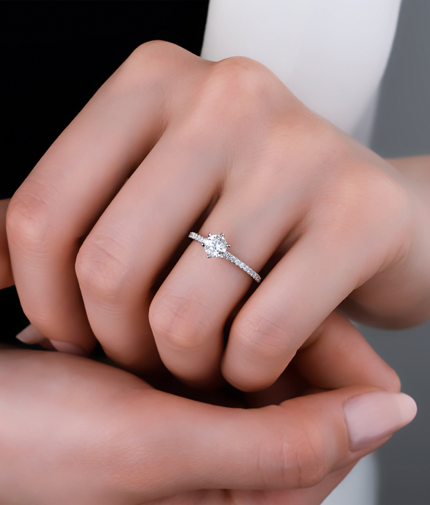 Round Cut Solitaire Diamond Ring