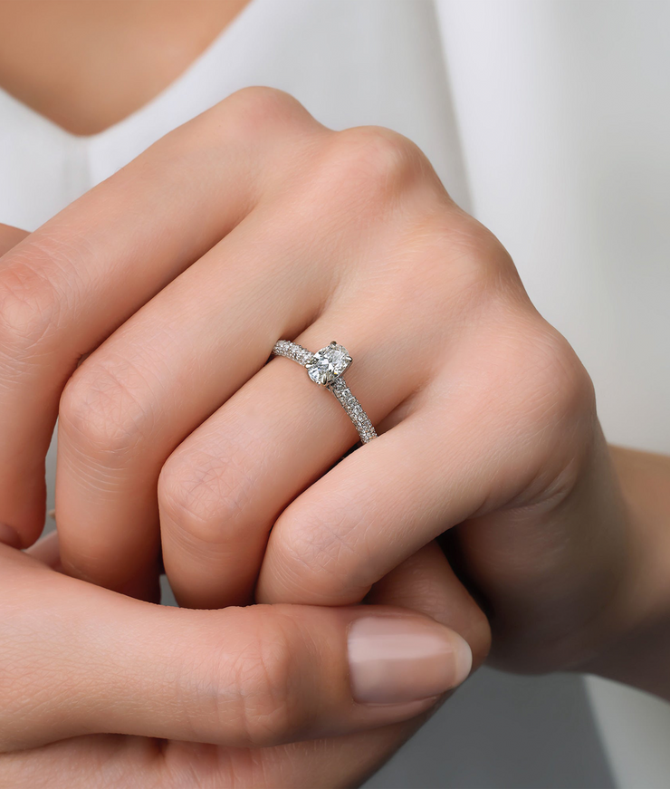 Oval Cut Diamond Solitaire Ring