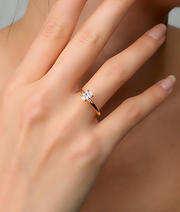 Oval Cut Solitaire Diamond Ring