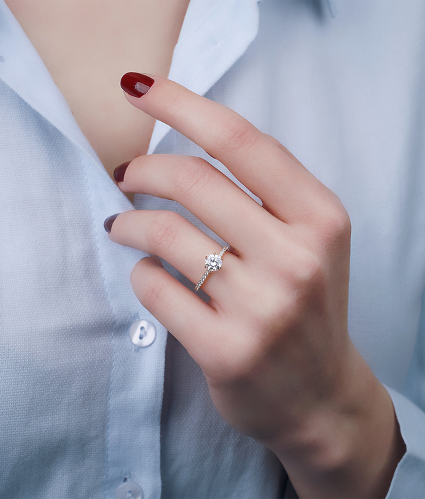 Round Cut GIA Certified Solitaire Diamond Ring