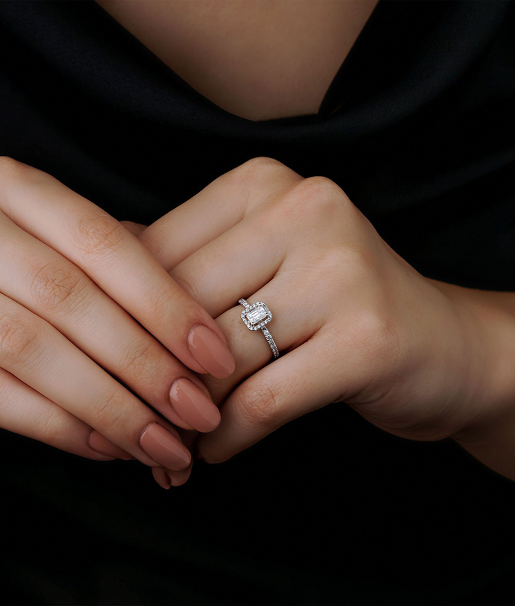 Emerald Cut GIA Certified Solitaire Diamond Ring