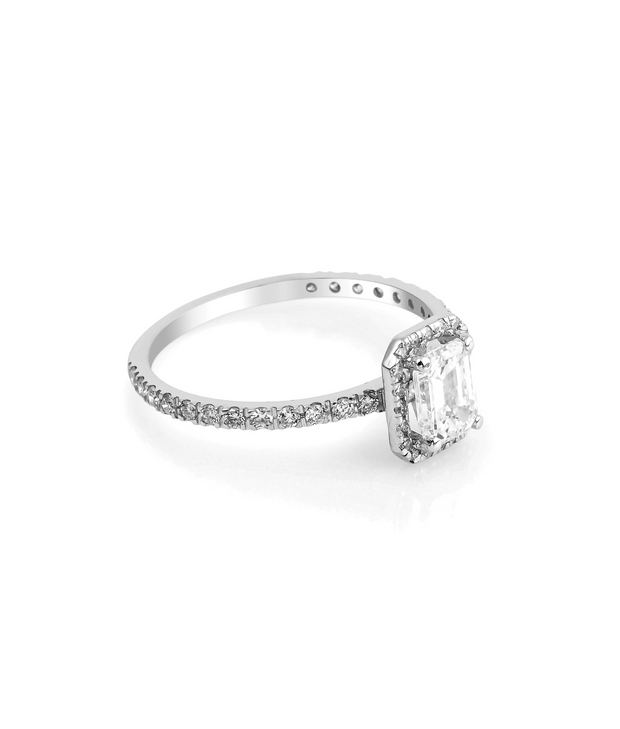 Emerald Cut GIA Certified Solitaire Diamond Ring