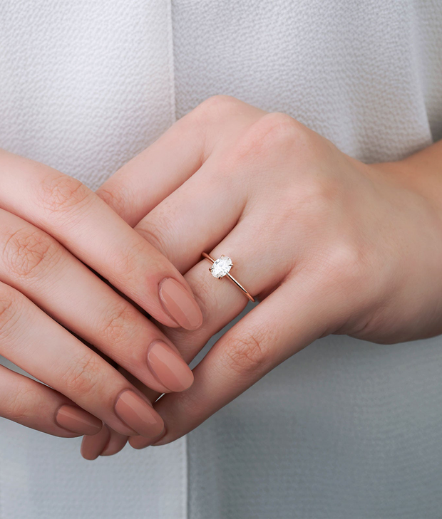 Oval Cut GIA Certified Solitaire Diamond Ring