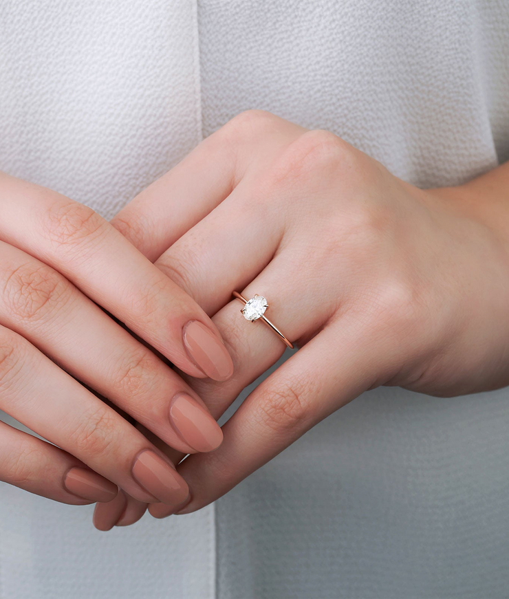 Oval Cut GIA Certified Solitaire Diamond Ring