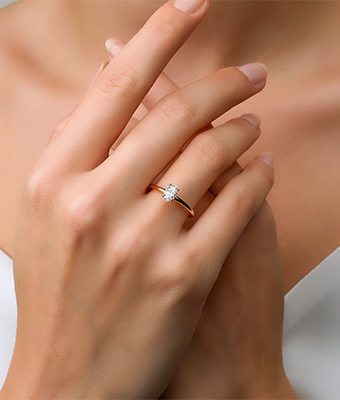 Oval Cut Solitaire Diamond Ring