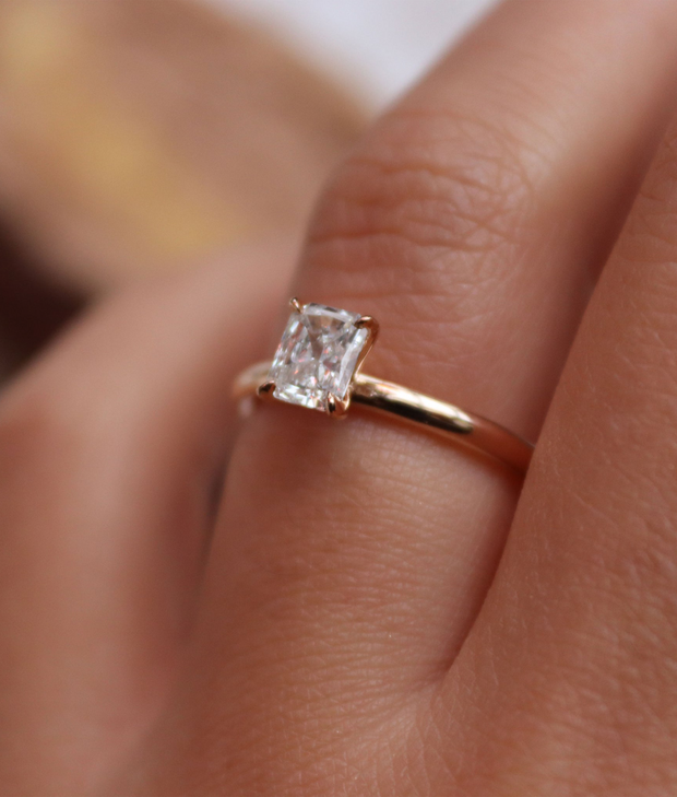 Emerald Cut GIA Certified Solitaire Diamond Ring