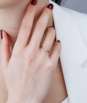 Raw Diamond Solitaire Ring