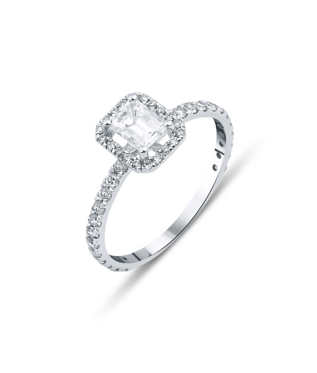 Emerald Cut GIA Certified Solitaire Diamond Ring