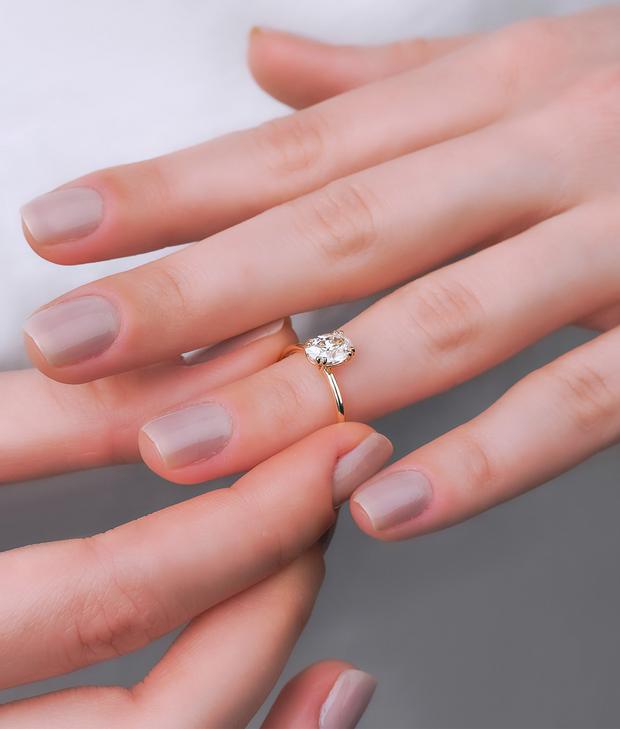 Oval Cut GIA Certified Solitaire Diamond Ring