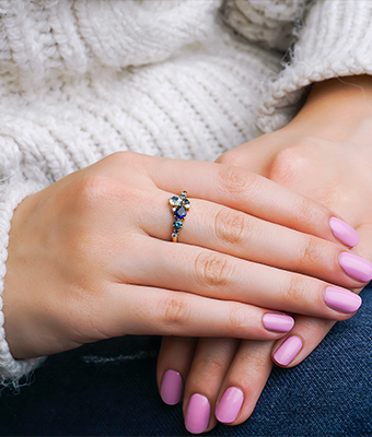 Colored Stone Diamond Ring