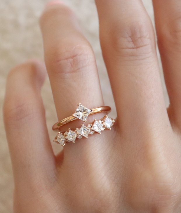 Princess Cut Fivestone Diamond Ring