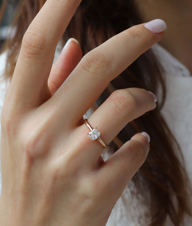 Emerald Cut GIA Certified Solitaire Diamond Ring