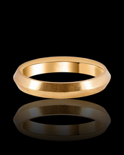 Solid Gold Pyramidal Wedding Band