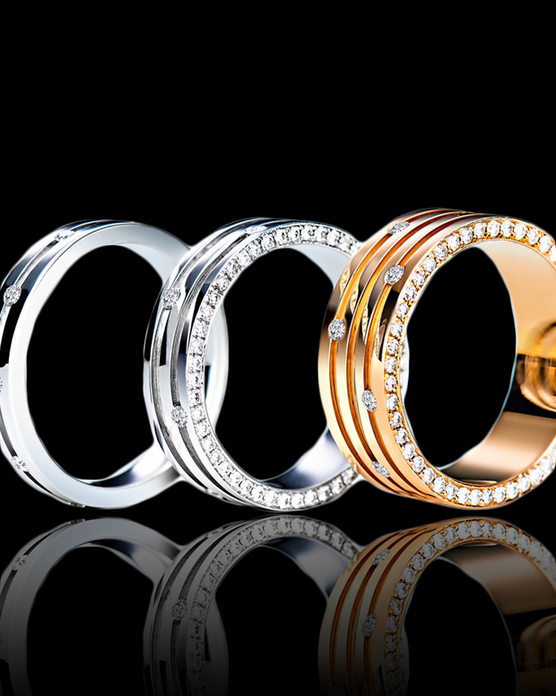 Black Carbon  7mm Wedding Band in Solid Gold