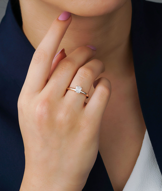 Emerald Cut GIA Certified Solitaire Diamond Ring
