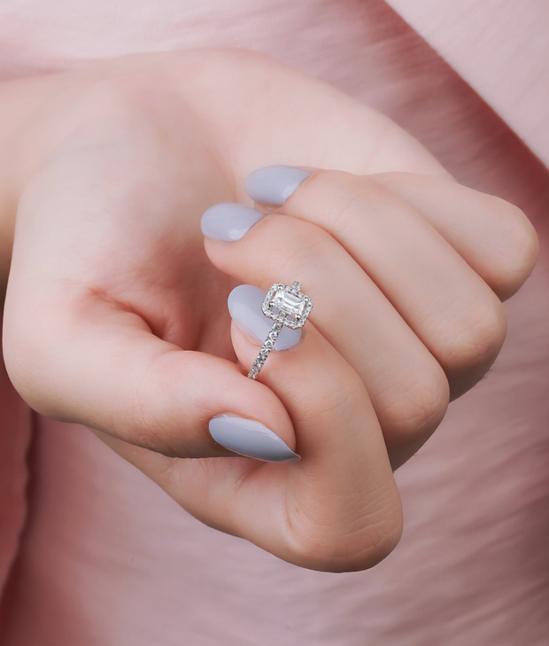 Emerald Cut GIA Certified Solitaire Diamond Ring