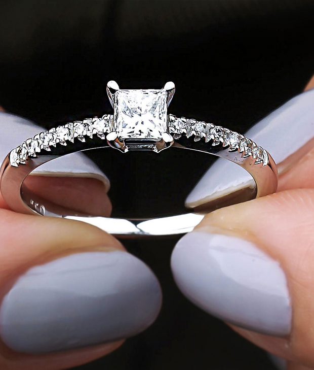 Princess Cut Diamond Solitaire Ring