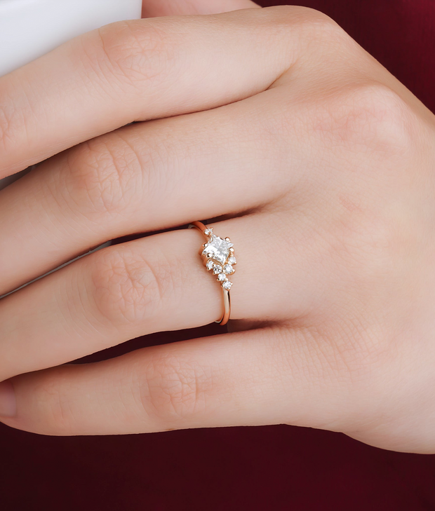 Princess Cut GIA Certified Solitaire Diamond Ring