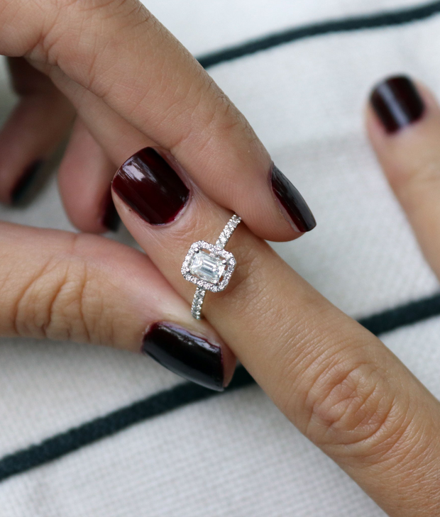 Emerald Cut GIA Certified Solitaire Diamond Ring
