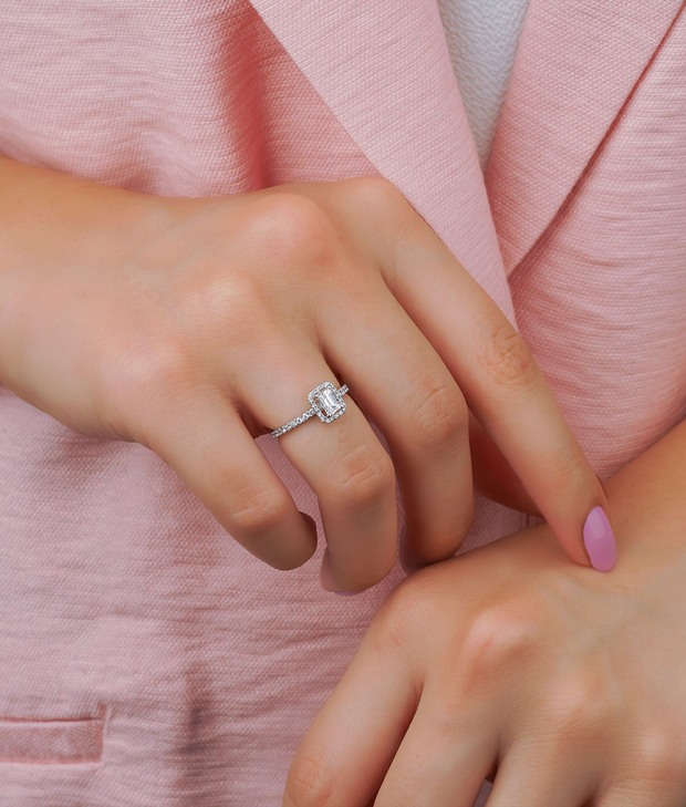 Emerald Cut GIA Certified Solitaire Diamond Ring