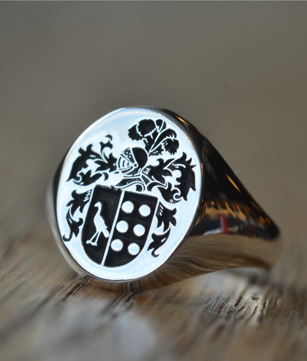 Custom Made Family Crest Ring - Any Crest-Minimalist Designs