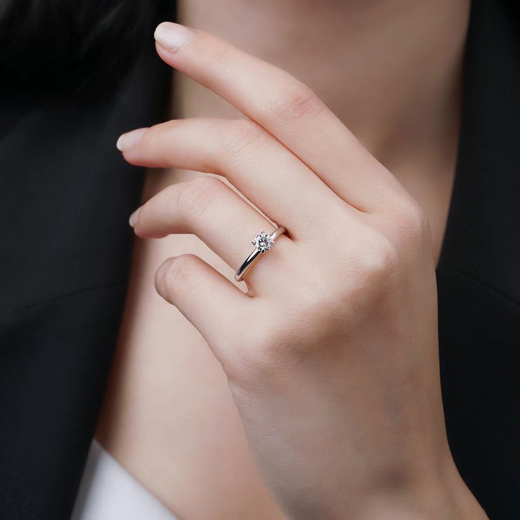 Round Cut Solitaire Diamond Ring