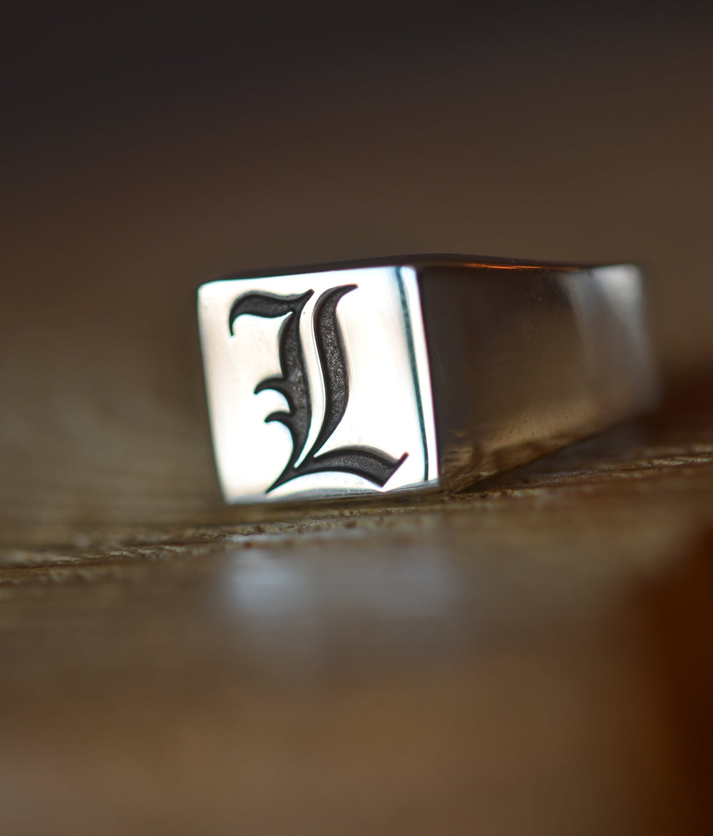 Monogram Signet Ring-Minimalist Designs