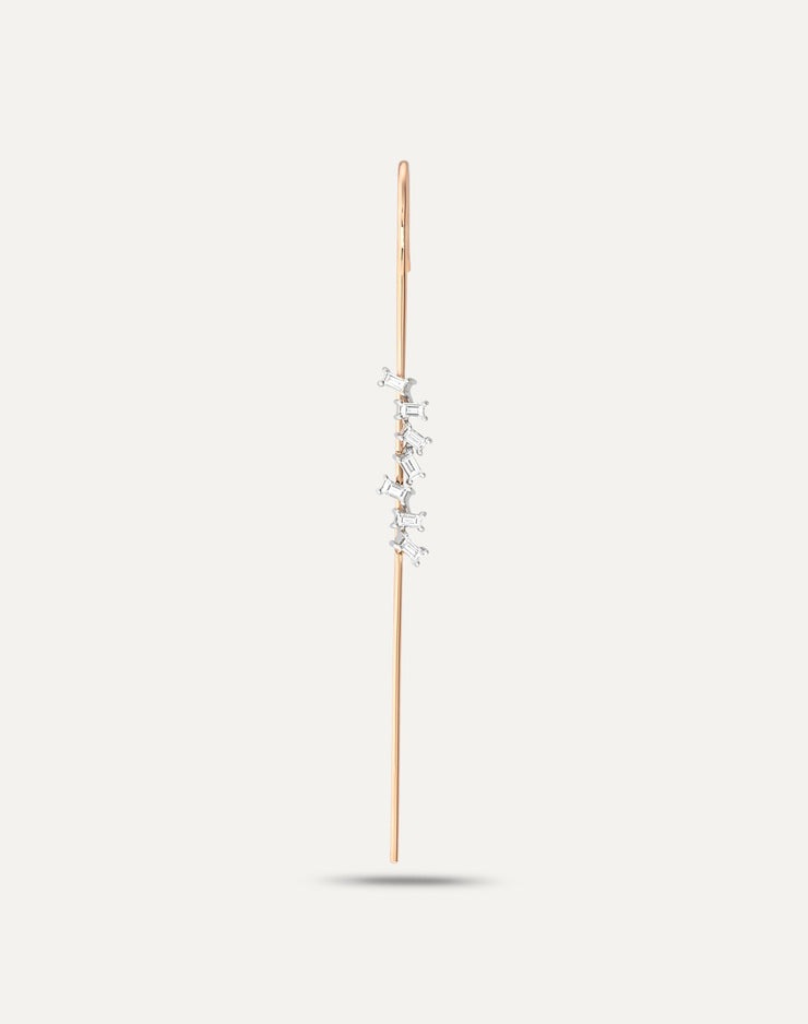 0.26 CT Baguette Diamond Earrings