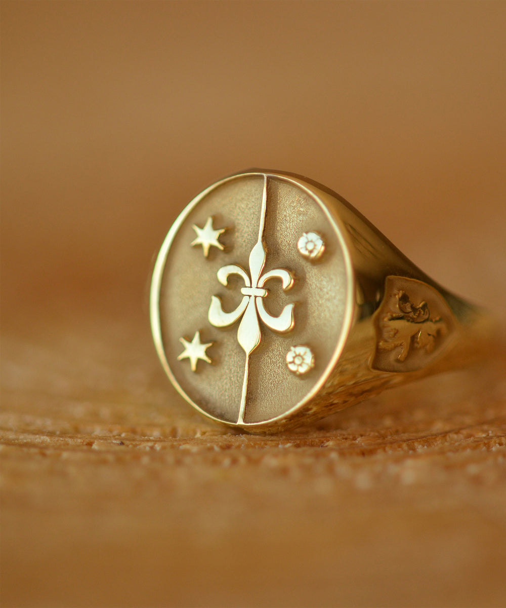 monogram signet ring