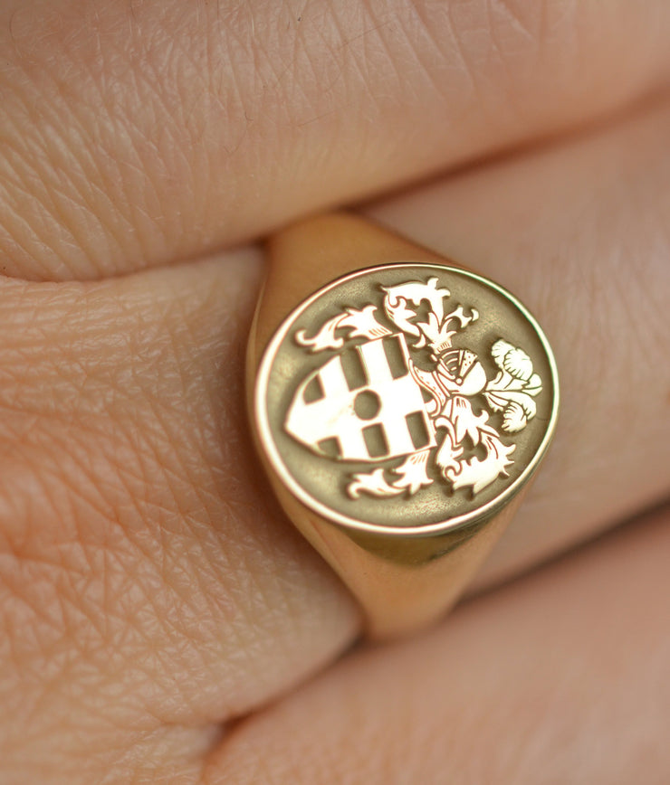 Personalized Coat of Arms Ring - Any Coat of Arms-Minimalist Designs