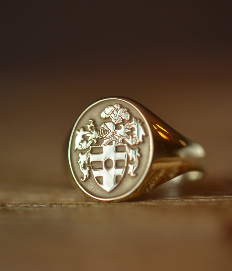 Personalized Coat of Arms Ring - Any Coat of Arms-Minimalist Designs