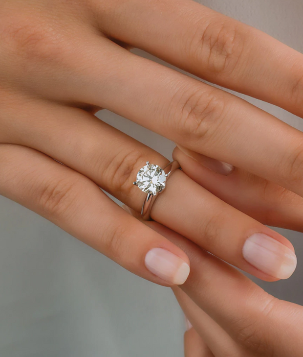 Round Cut HRD Certified Solitaire Diamond Ring