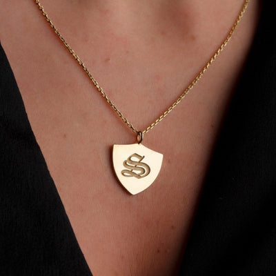 Custom Made Shield Necklace-Minimalist Designs
