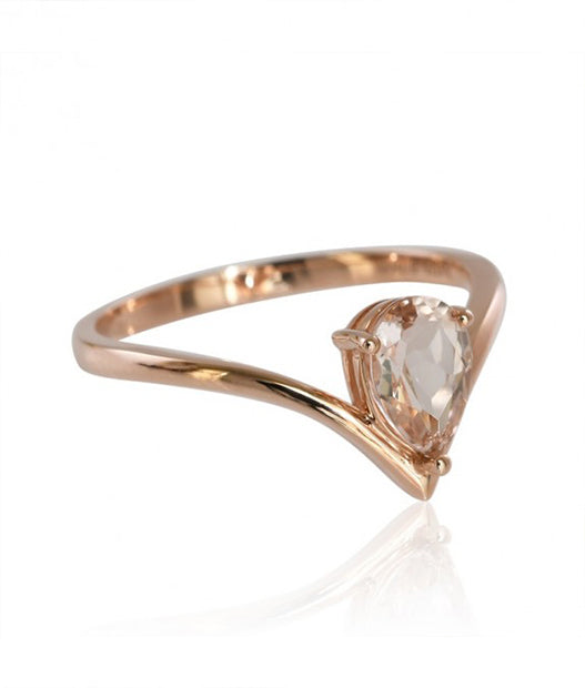 Ada Morganite Ring-Minimalist Designs