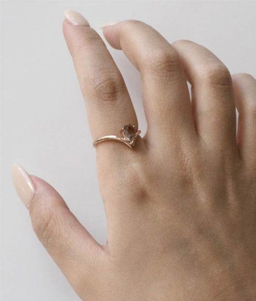 Ada Morganite Ring-Minimalist Designs