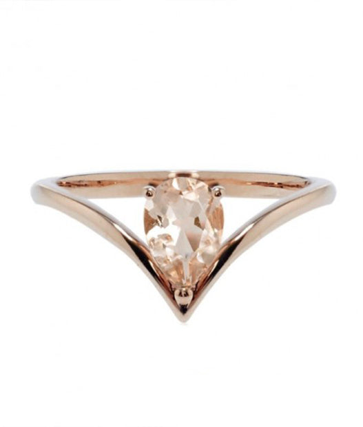 Ada Morganite Ring-Minimalist Designs