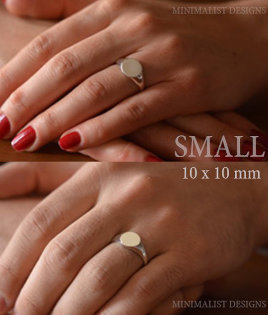 Women's Small Round Signet Ring