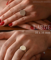 Monogram Signet Ring-Minimalist Designs